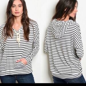143rd Style House Striped Hoodie NWT